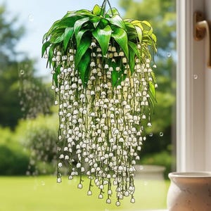 Lily of the Valley Suncatcher, Lily of the Valley Window Hanging Decor, Floral Lover Suncatcher, Gift For Mom, Mother's Day Gifts