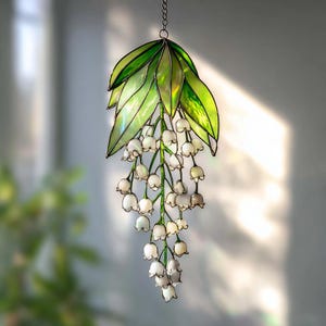 Lily of the Valley Suncatcher, Lily of the Valley Window Hanging Decor, Floral Lover Suncatcher NOT GLASS
